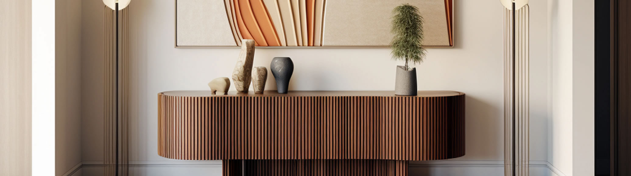 modern styled entryway header